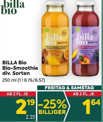 Billa BILLA Bio Bio-Smoothie div. Sorten 250 ml Angebot