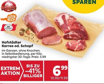 Billa Hofstädter Karree od. Schopf per kilo Angebot