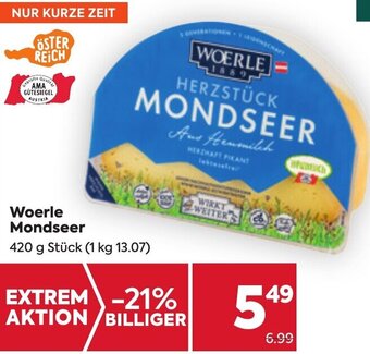 Billa Woerle Mondseer 420 g Angebot