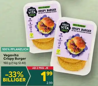 Billa Vegavita Crispy Burger 160 g (1 kg 12.44) Angebot