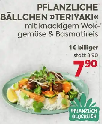 Billa PFLANZLICHE BÄLLCHEN »TERIYAKI<< mit knackigem Wok-* gemüse & Basmatireis Angebot