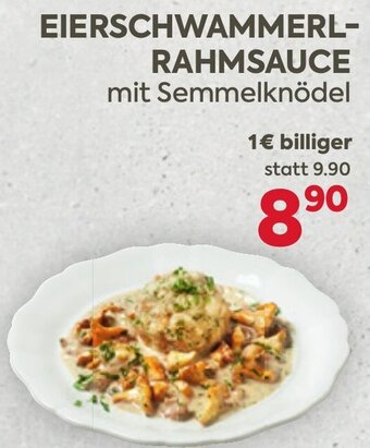 Billa EIERSCHWAMMERL- RAHMSAUCE mit Semmelknödel Angebot