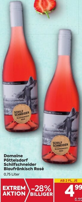 Billa Domaine Pöttelsdorf Schilfschneider Blaufränkisch Rosé 0,75 Liter Angebot