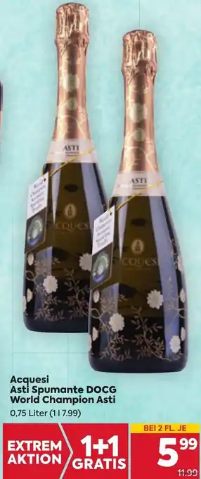 Billa Acquesi Asti Spumante DOCG World Champion Asti 0,75 Liter (117.99) Angebot