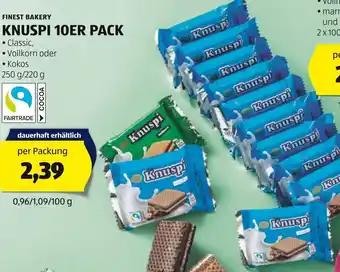 Hofer FINEST BAKERY KNUSPI 10ER PACK Angebot