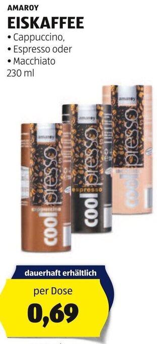 Hofer AMAROY EISKAFFEE 230 ml Angebot