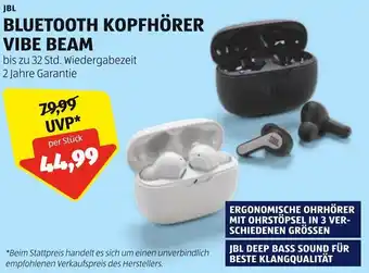 Hofer JBL BLUETOOTH KOPFHÖRER VIBE BEAM Angebot
