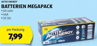 Hofer ACTIV ENERGY BATTERIEN MEGAPACK • 50 Stk. Angebot
