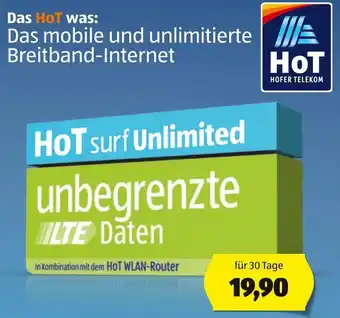 Hofer Das mobile und unlimitierte Breitband-Internet Angebot