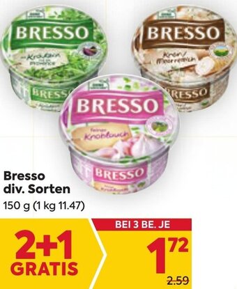 Billa Bresso div. Sorten 150 g Angebot