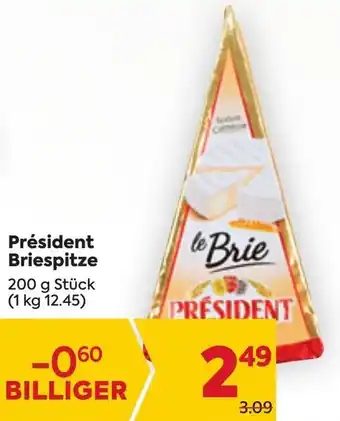 Billa Président Briespitze 200 g Stück (1 kg 12.45) Angebot