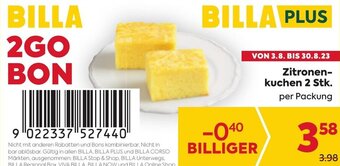 Billa Zitronen- kuchen 2 Stk. per Packung Angebot