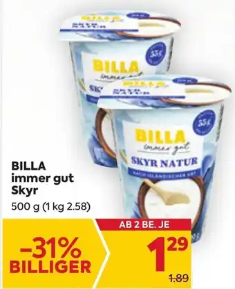 Billa BILLA immer gut Skyr 500 g Angebot