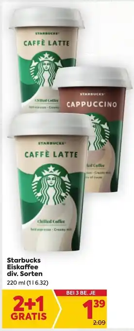 Billa Starbucks Eiskaffee div. Sorten 220 ml (11 6.32) Angebot