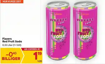 Billa Fizzers Red Fruit Soda 0,33 Liter (113.61) Angebot