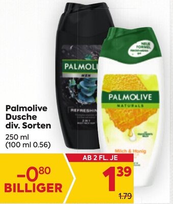 Billa Palmolive Dusche div. Sorten 250 ml Angebot