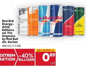 Billa Red Bull Energy-drink, Editions od. The Organics by Red Bull div. Sorten 250 ml Angebot