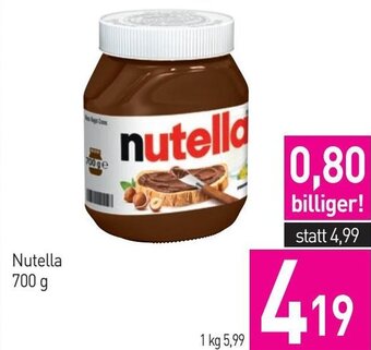 Sutterlüty Nutella 700 g Angebot