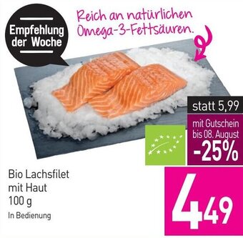 Sutterlüty Bio Lachsfilet mit Haut 100 g Angebot