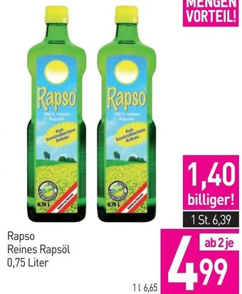 Sutterlüty Rapso Reines Rapsöl 0,75 Liter Angebot