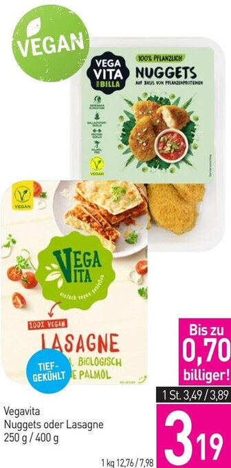 Sutterlüty Vegavita Nuggets oder Lasagne 250 g / 400 g Angebot