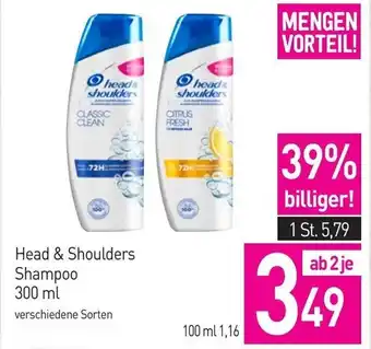 Sutterlüty Head & Shoulders Shampoo 300 ml verschiedene Sorten Angebot