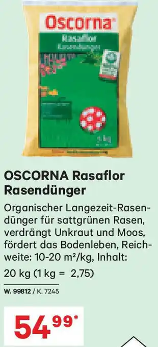 Lagerhaus OSCORNA Rasaflor Rasendünger 20 kg Angebot