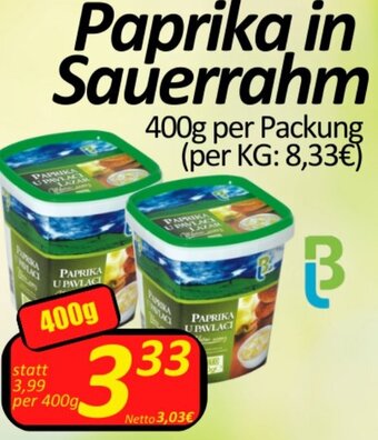 Wurstico Paprika in Sauerrahm 400g per Packung Angebot