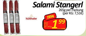 Wurstico Salami Stangerl 265g per Packung Angebot