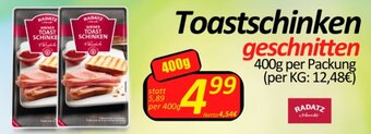 Wurstico Toastschinken geschnitten 400g per Packung Angebot