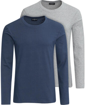 Ernsting's family 2 herren langarmshirts im basic-look Angebot