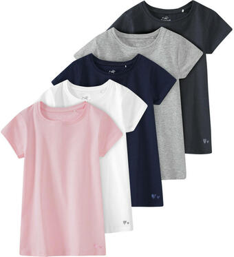 Ernsting's family 5 mädchen t-shirts im set Angebot