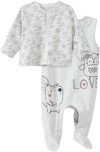 Ernsting's family Newborn strampler und jäckchen im set Angebot