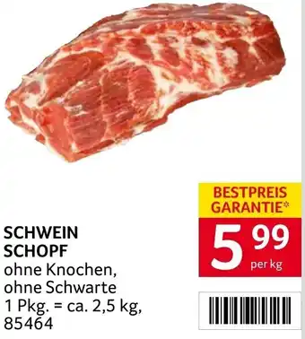 Transgourmet SCHWEIN SCHOPF ohne Knochen, ohne Schwarte 1 Pkg. = ca. 2,5 kg, 85464 Angebot