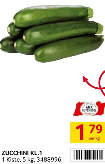 Transgourmet ZUCCHINI KL.1 per kg Angebot