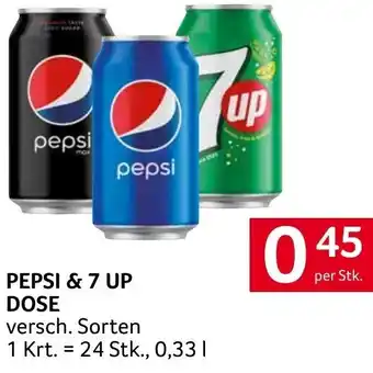 Transgourmet PEPSI & 7 UP DOSE versch. Sorten per Stk. Angebot