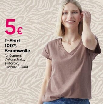 Pepco T-Shirt 100% Baumwolle für Damen, V-Ausschnitt, einfarbig, Größen: S-XXXL Angebot