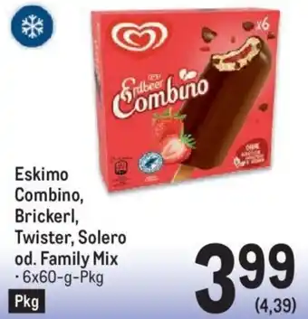 Metro Eskimo Combino, Brickerl, Twister, Solero od. Family Mix - 6x60-g-Pkg Angebot