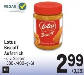 Metro Lotus Biscoff Aufstrich . div. Sorten 380-/400-g-Gel Angebot