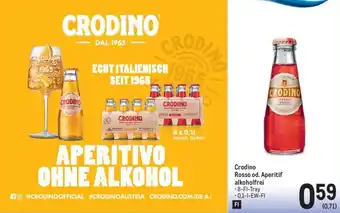 Metro Crodino Rosso od. Aperitif alkoholfrei .8-Fl-Tray Angebot