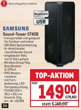Metro SAMSUNG Sound-Tower ST40B Angebot