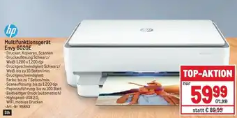 Metro hp Multifunktionsgerät Envy 6020E Angebot
