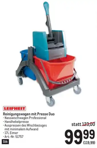 Metro LEIFHEIT Reinigungswagen mit Presse Duo Angebot