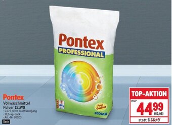 Metro Pontex Vollwaschmittel Pulver 121WG Angebot