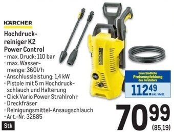 Metro KARCHER Hochdruck- reiniger K2 Power Control Angebot
