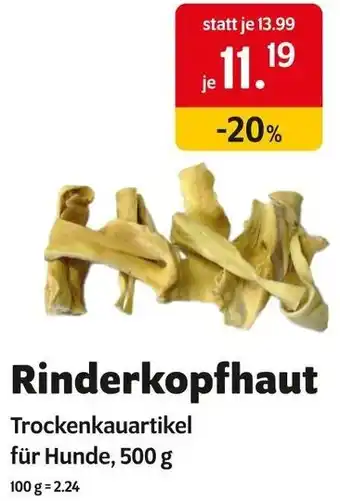 Das Futterhaus Rinderkopfhaut Trockenkauartikel für Hunde, 500 g Angebot