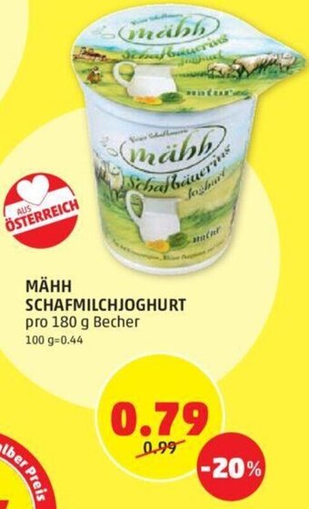 PENNY MÄHH SCHAFMILCHJOGHURT pro 180 g Becher Angebot