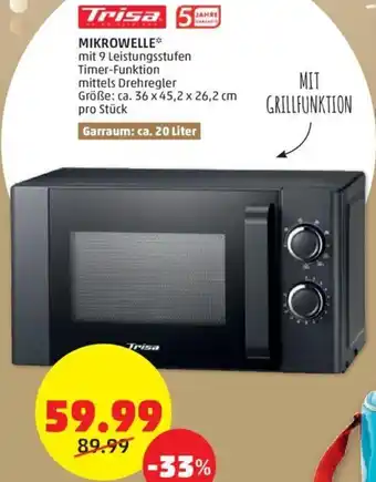 PENNY Trisa MIKROWELLE* Größe: ca. 36 x 45,2 x 26,2 cm pro Stück Angebot