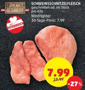 PENNY SCHWEINSSCHNITZELFLEISCH geschnitten od. im Stück Angebot