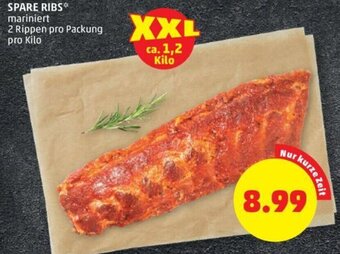 PENNY SPARE RIBS** mariniert 2 Rippen pro Packung pro Kilo Angebot